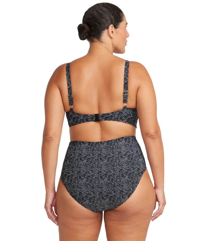 Artesands Zig Zag Botticelli High Waist Swim Brief - Black Swim 