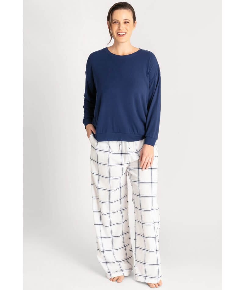 Ava Cotton Mix Trousers Grey