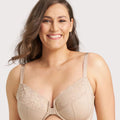 Ava & Audrey Bardot Front-Closing Underwire Bra - Nude