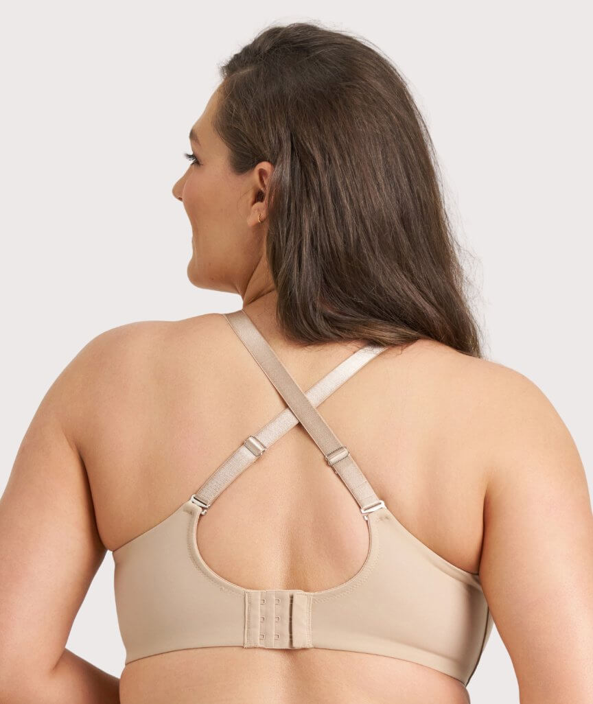 Ava & Audrey Bardot Front-Closing Underwire Bra - Nude