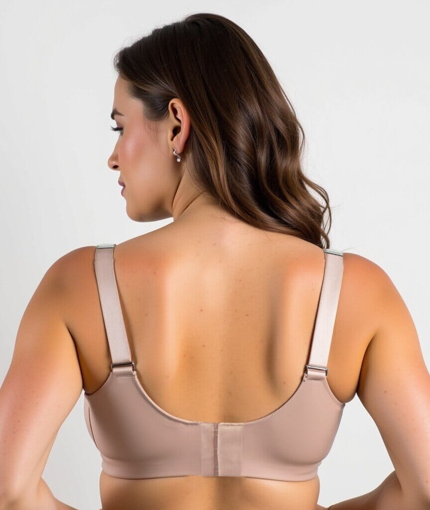 Ava & Audrey Bardot Front-Closing Underwire Bra - Nude Bras 