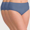 Ava & Audrey Clementine Cotton Full Brief 3 Pack - Denim Blue