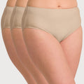 Ava & Audrey Clementine Cotton Full Brief 3 Pack - Nude