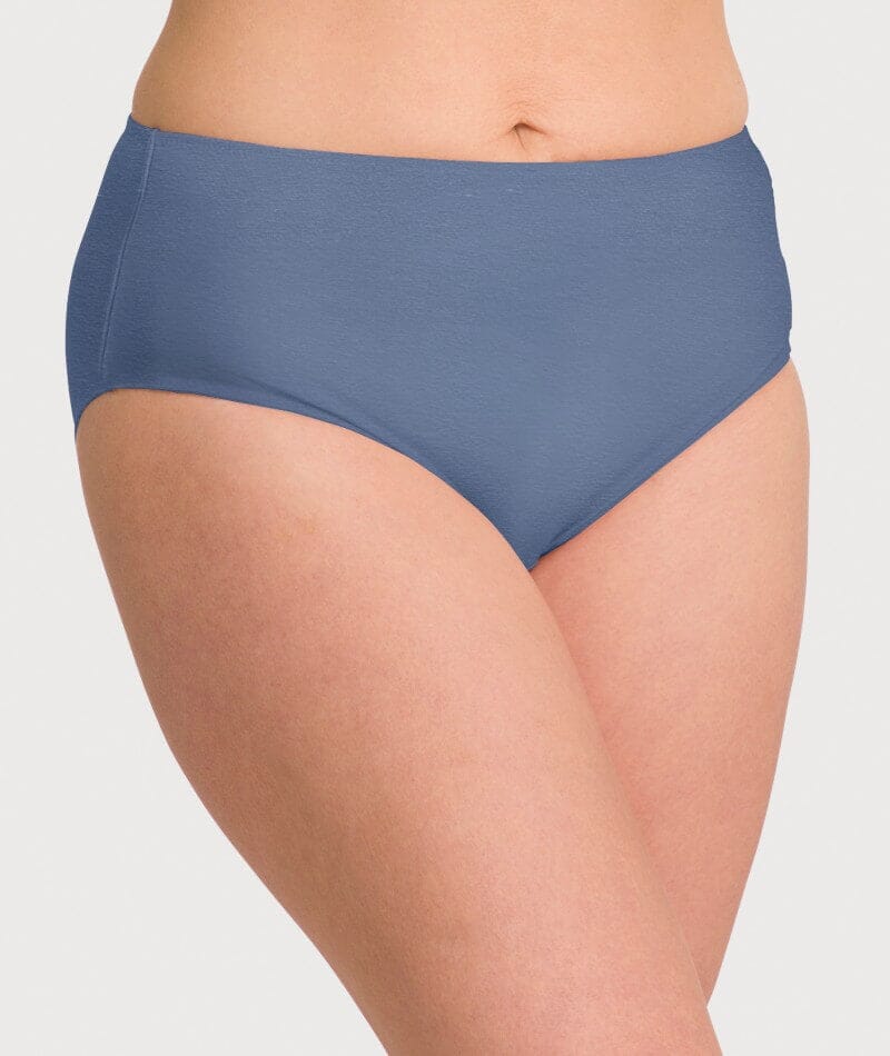 Ava & Audrey Clementine Cotton Full Brief 3 Pack - Denim Blue Knickers 