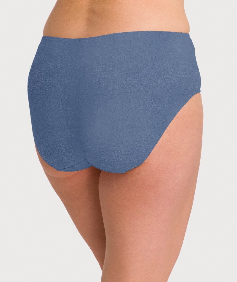 Ava & Audrey Clementine Cotton Full Brief 2 Pack - Nude/Denim Blue Knickers 