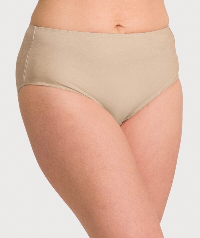 Ava & Audrey Clementine Cotton Full Brief 3 Pack - Nude Knickers 