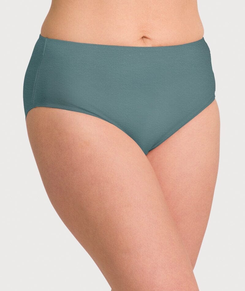 Ava & Audrey Clementine Cotton Full Brief 2 Pack - Nude/Sea Green Knickers 