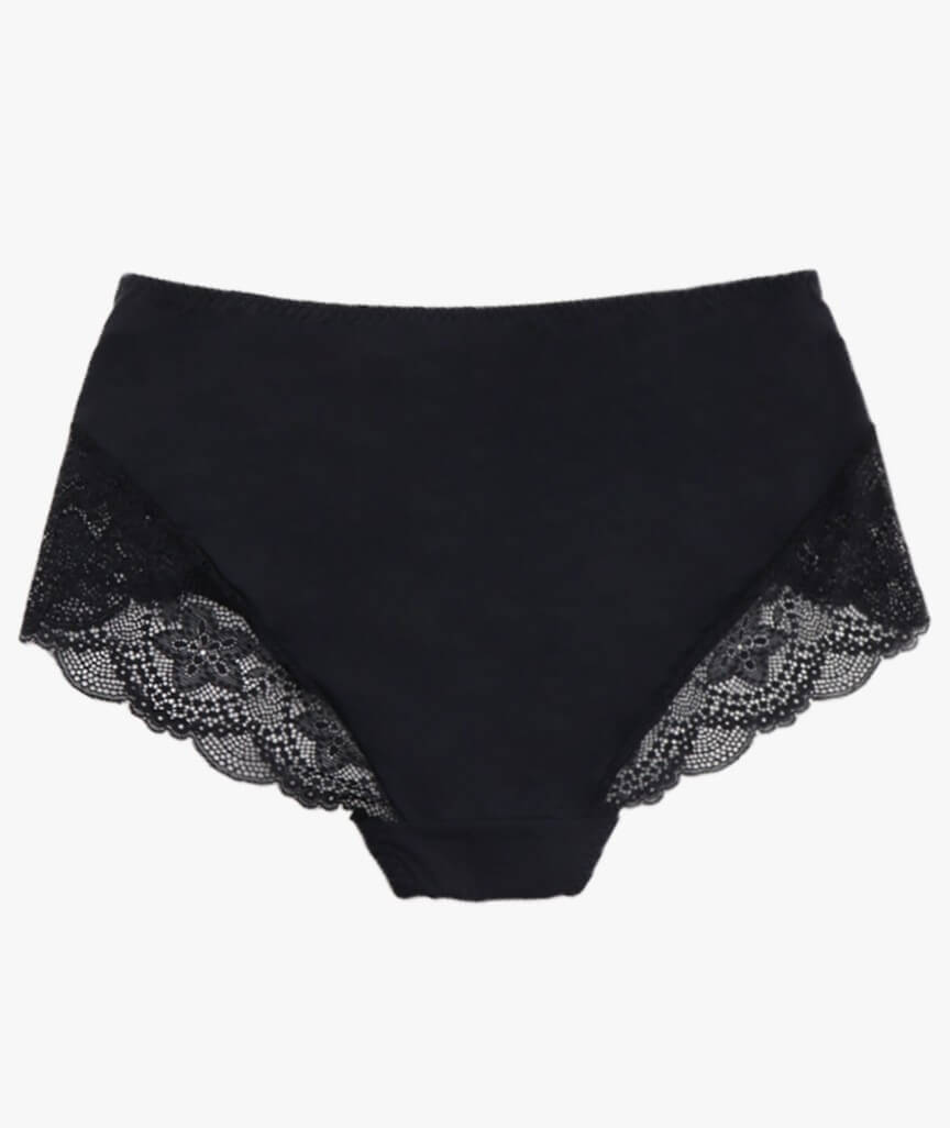 Ava & Audrey Florence Lace & Micro Full Brief - Black