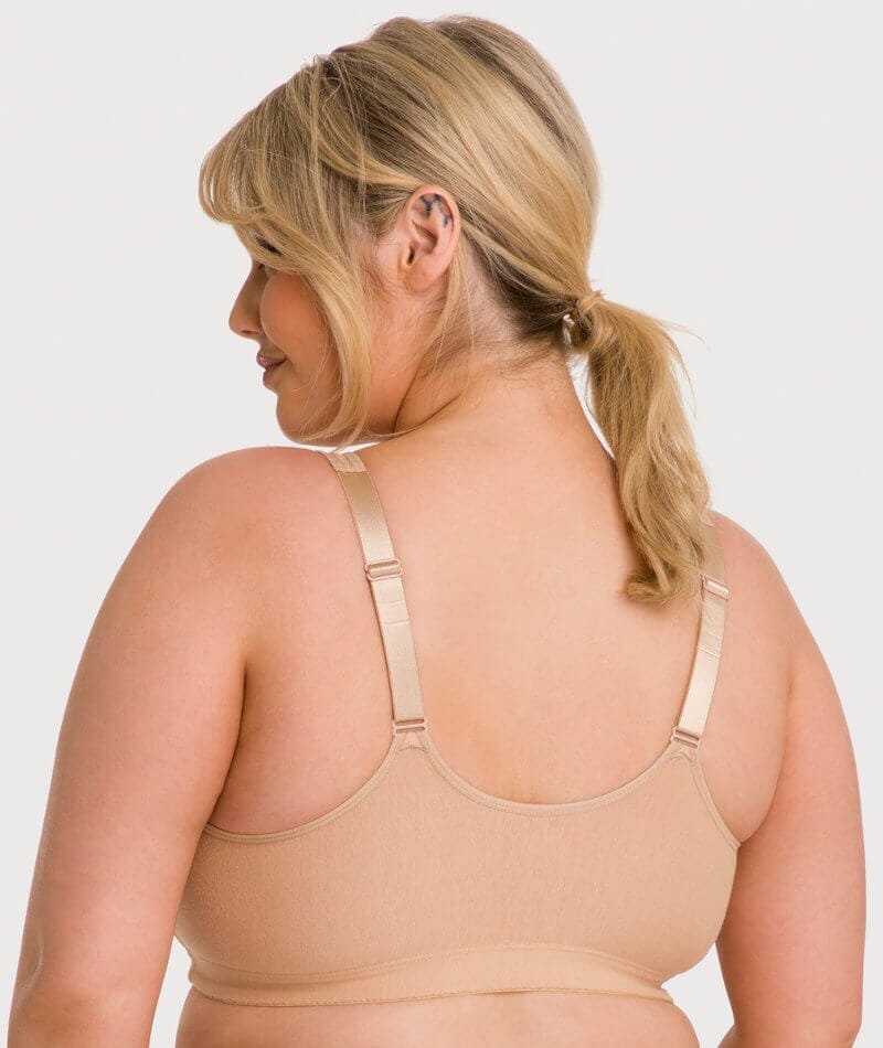 Ava & Audrey Hannah Cotton Wire-Free Front Opening Bra 2 Pack - Black/Frappe Bras 