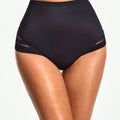 Ava & Audrey Jacquard Stripe Smoothing Full Brief - Black