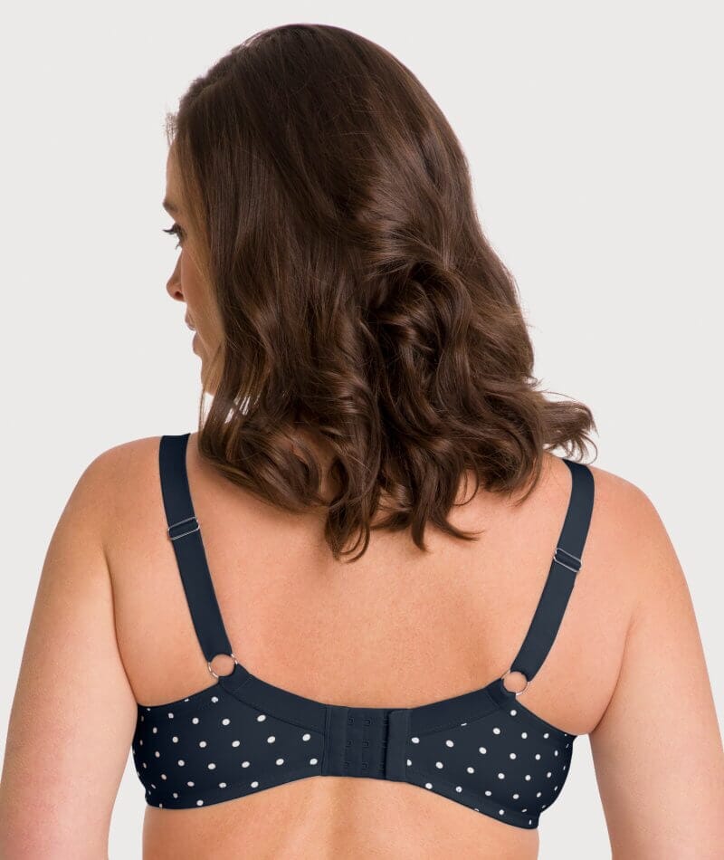 Ava & Audrey Jacqueline Printed Full Cup Underwire Bra - Sapphire/Ivory Bras 