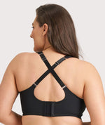 Ava & Audrey Millie Jacquard Mesh T-Shirt Underwire Bra - Black