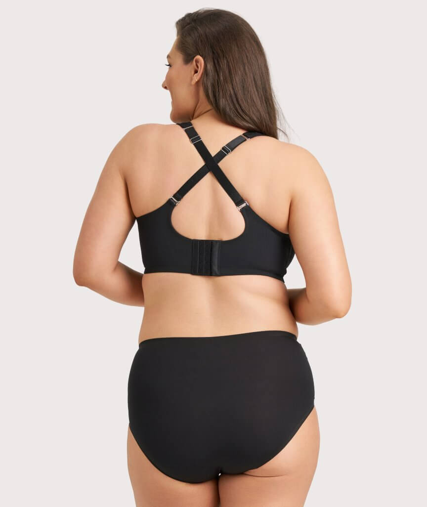 Ava & Audrey Millie Jacquard Mesh T-Shirt Underwire Bra - Black