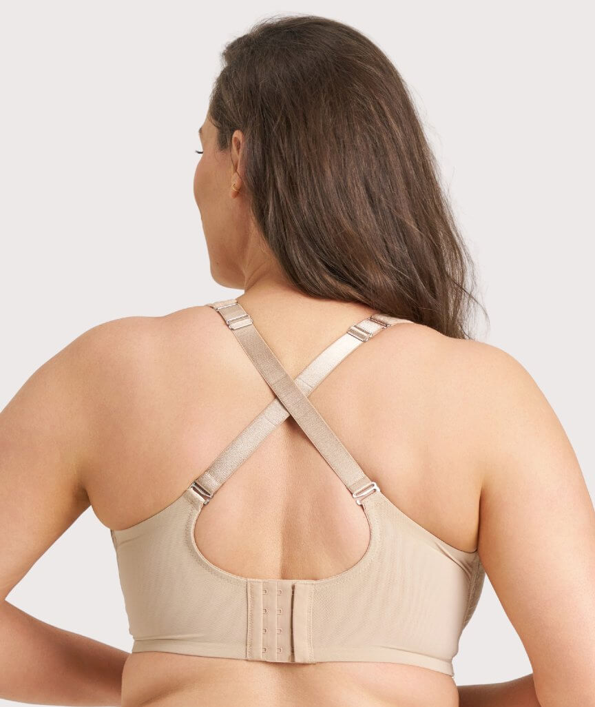 Ava & Audrey Millie Jacquard Mesh T-Shirt Underwire Bra - Nude