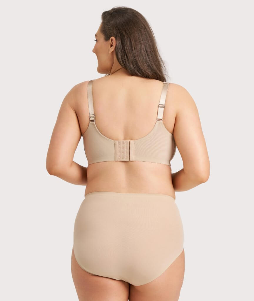 Ava & Audrey Millie Jacquard Mesh Wire-free Support Bra - Nude