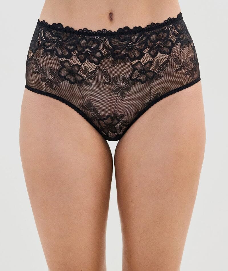 Bendon All Lacey Full Brief - Black Knickers 