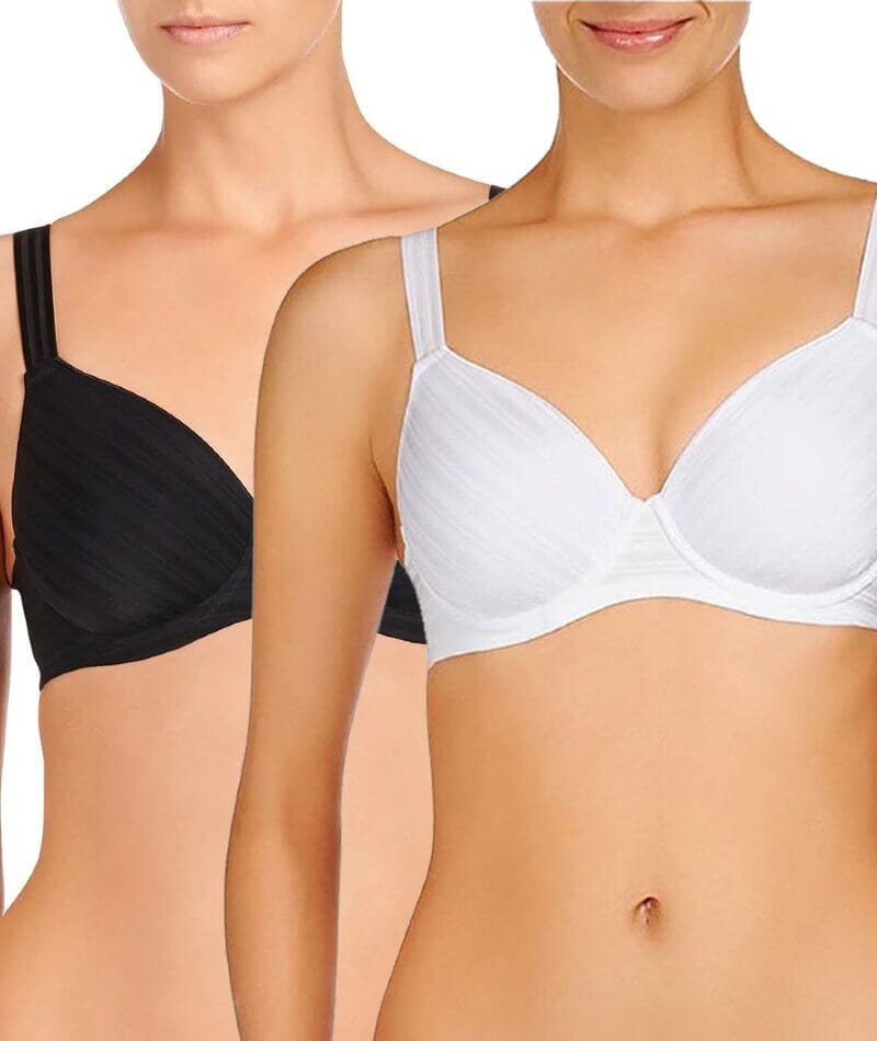 Bendon Rita Full Coverage Contour Bra 2 Pack - Black/White Bras 
