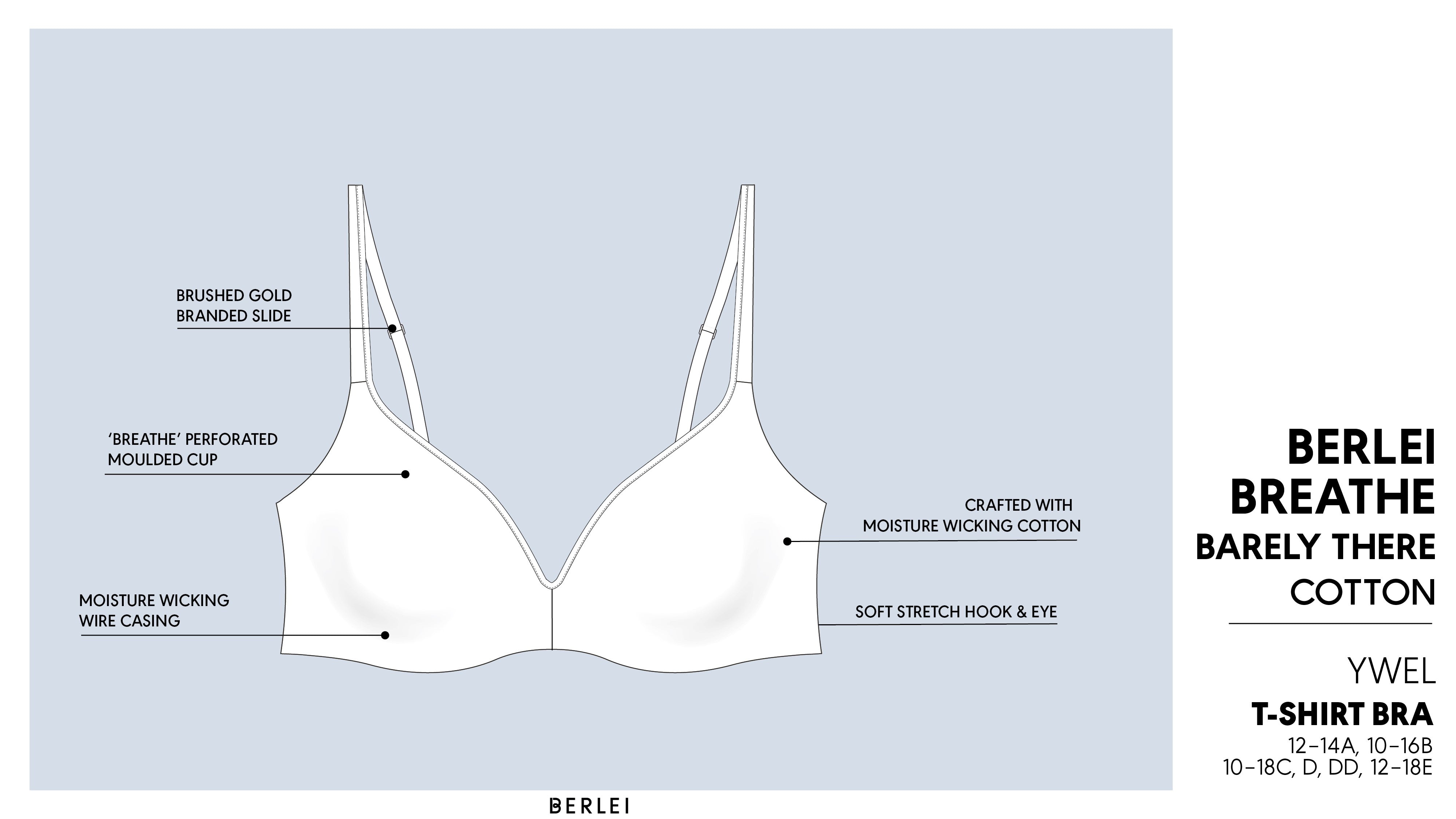 Berlei Barely There Breathe Cotton T-Shirt Bra - Black