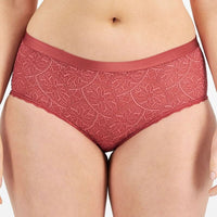 Berlei Barely There Lace Full Brief - Copper Rouge