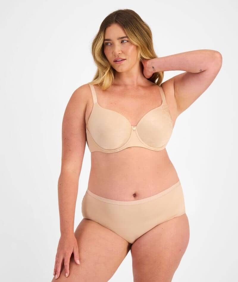 Berlei Lift and Shape T-Shirt Underwire Bra - Contemporary Floral Nude Bras 