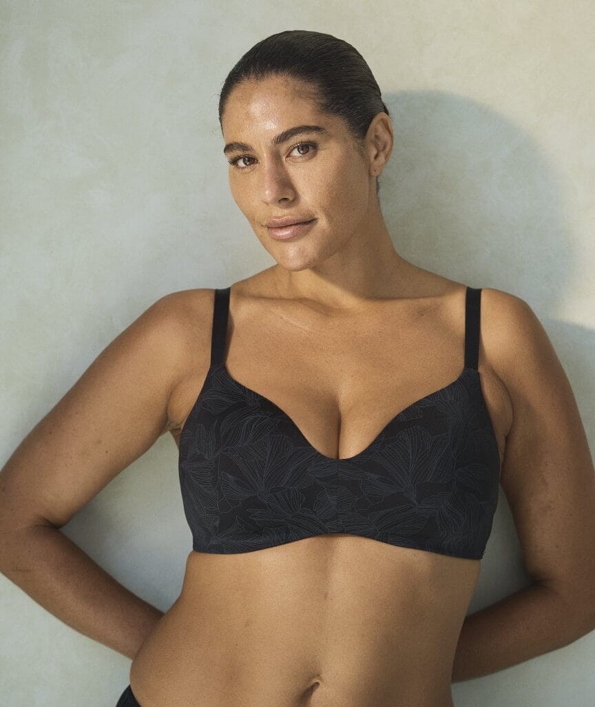 Berlei Lift & Shape Wire-Free Bra - Contemporary Black Floral Bras 