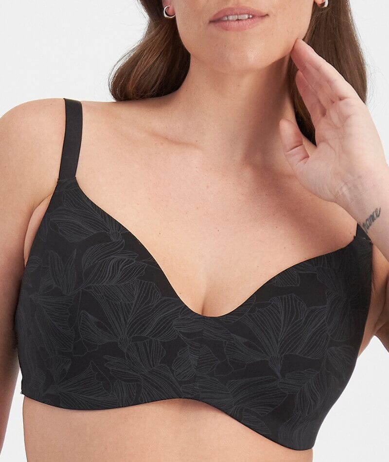 Berlei Lift & Shape Wire-Free Bra - Contemporary Black Floral Bras 