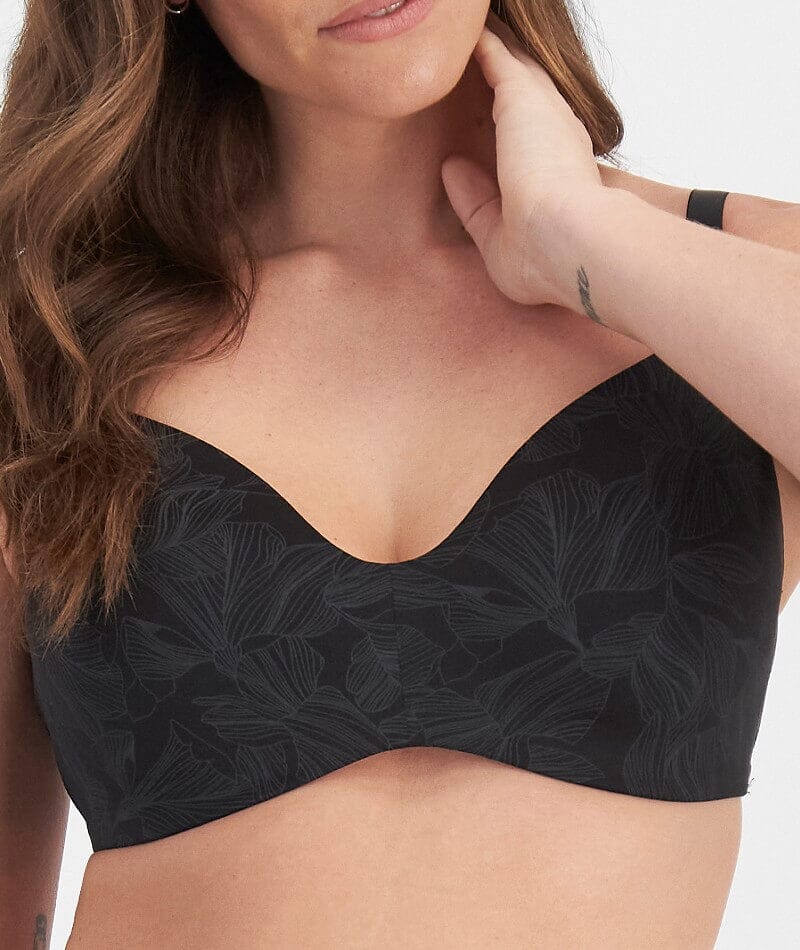 Berlei Lift & Shape Wire-Free Bra - Contemporary Black Floral Bras 