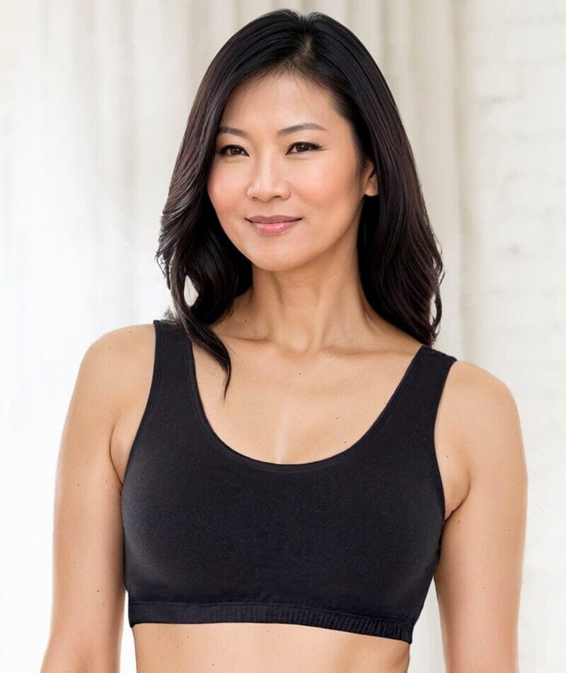 Bestform Tank Style Sports Bra 3 Pack - White/Heather Grey/Black Bras 