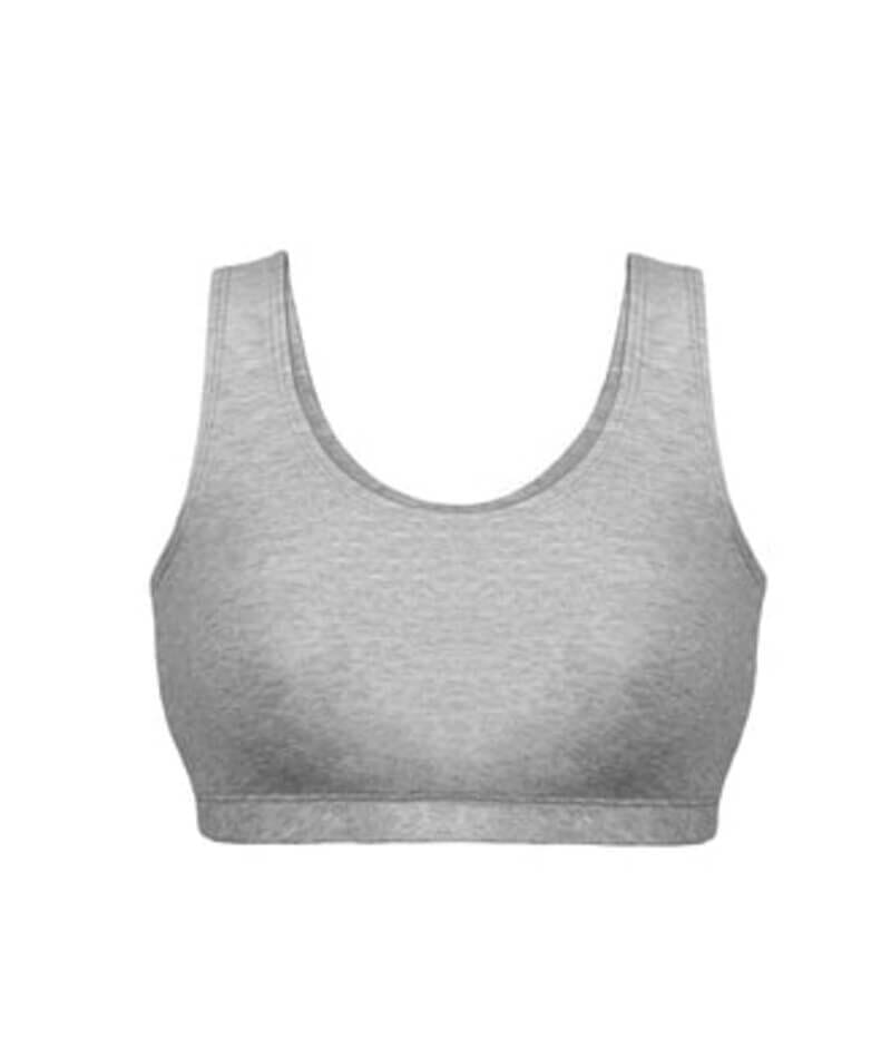 Bestform Tank Style Sports Bra 3 Pack - White/Heather Grey/Black Bras 