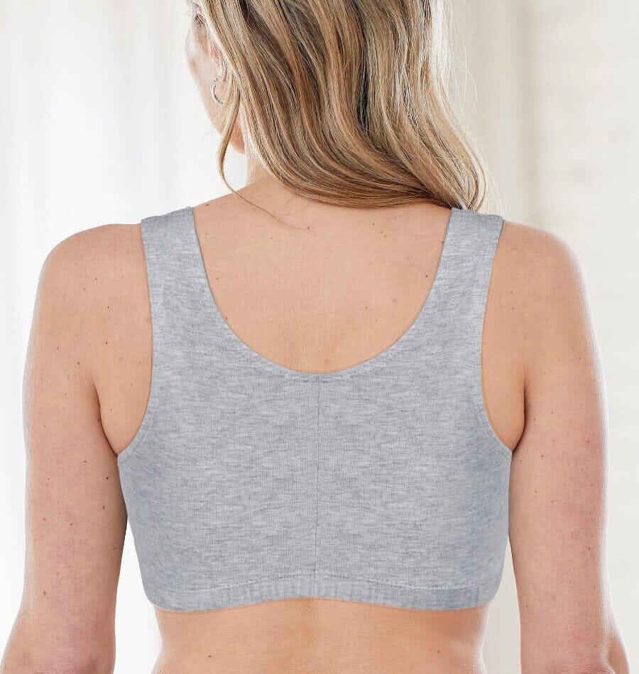 Bestform Tank Style Sports Bra 3 Pack - White/Heather Grey/Black Bras 