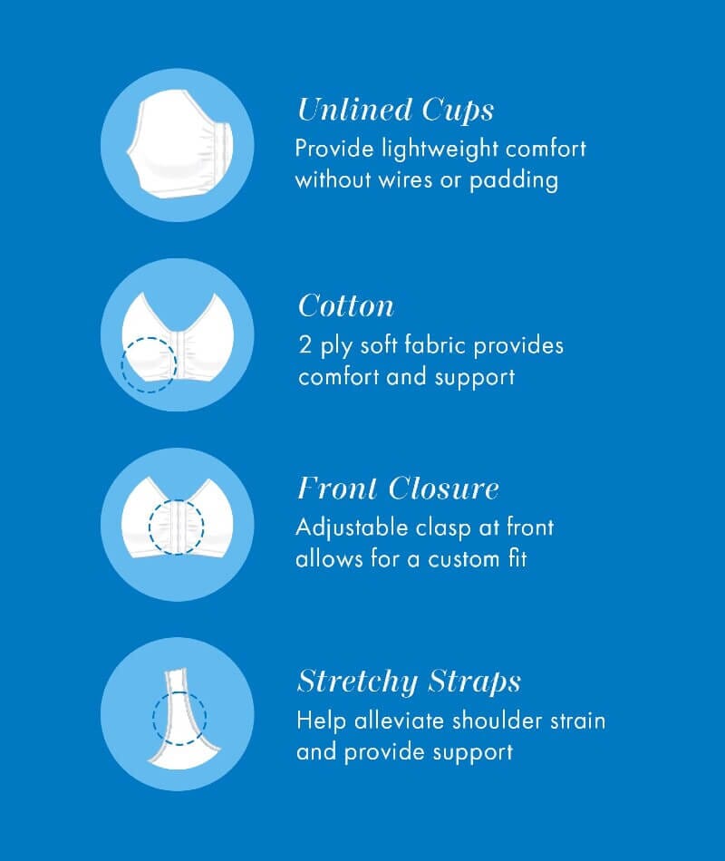 Bestform Unlined Wire-Free Cotton Stretch Sports Bra With Front Closure - Nude Bras 