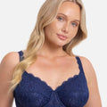 Triumph Essential Lace Balconette Bra - Navy Blue