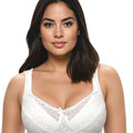 Exquisite Form Fully Wireless Full Coverage Comfort Lace Bra - White