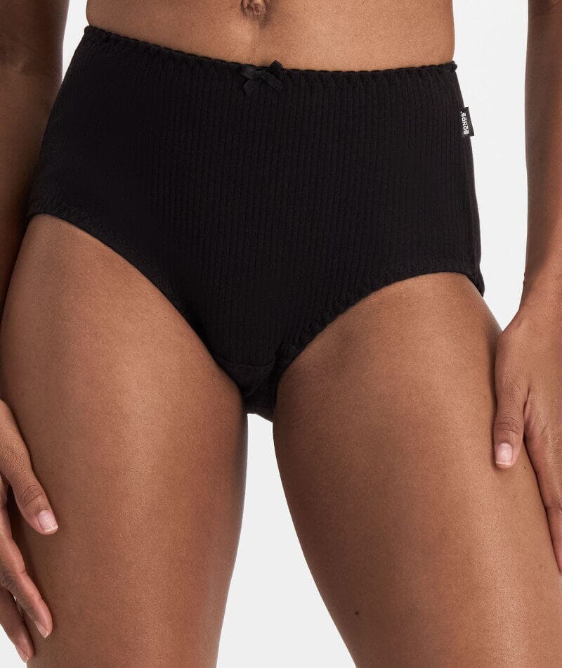 Bonds Heroes Full Brief 2 Pack - Black Knickers 