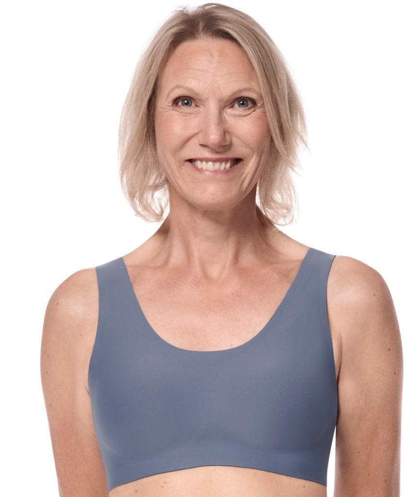 Amoena Linda Wire-Free Bra - Indigo Blue
