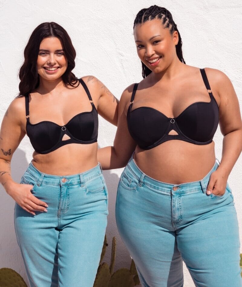 Curvy Kate Boost Me Up Padded Balcony Bra - Black Bras 