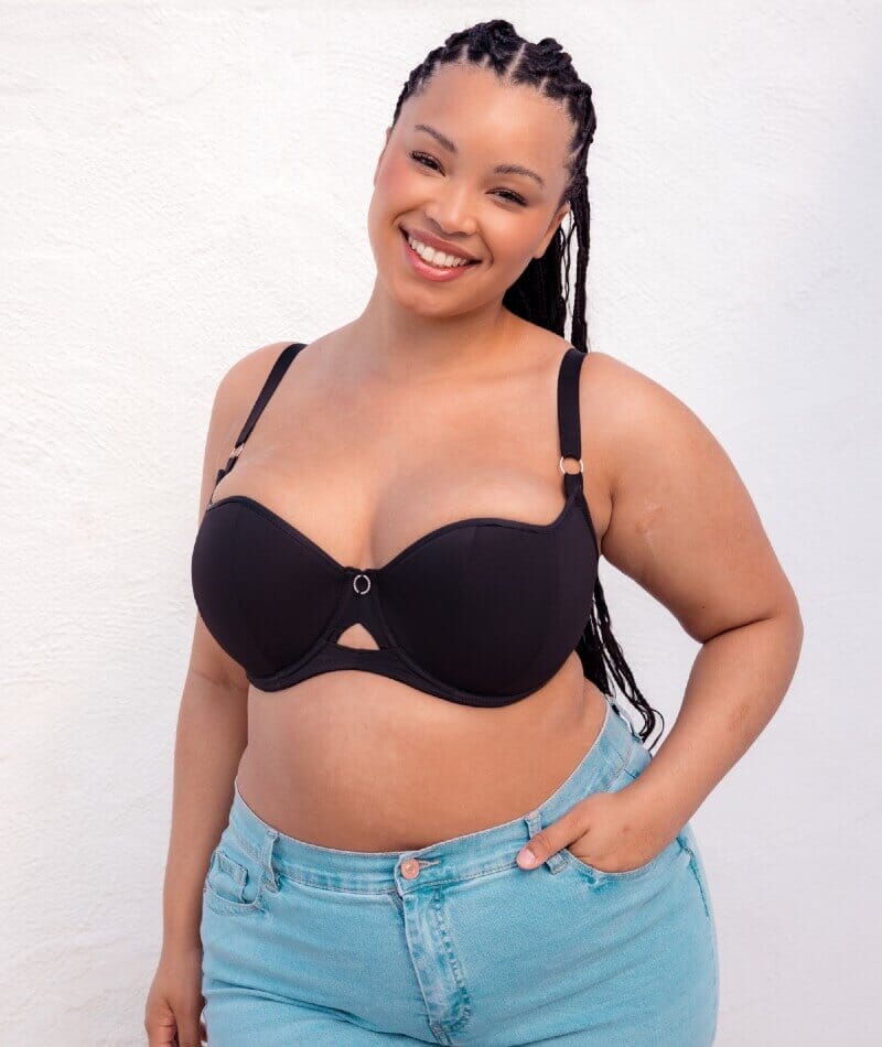 Curvy Kate Boost Me Up Padded Balcony Bra - Black Bras 