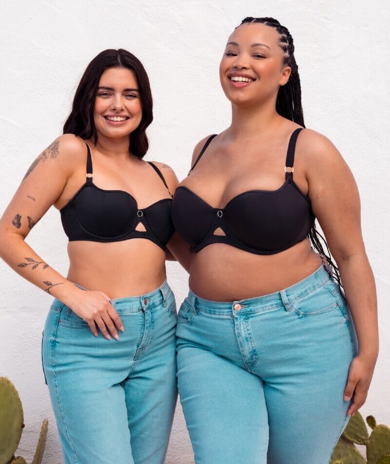Curvy Kate Boost Me Up Padded Balcony Bra - Black Bras 