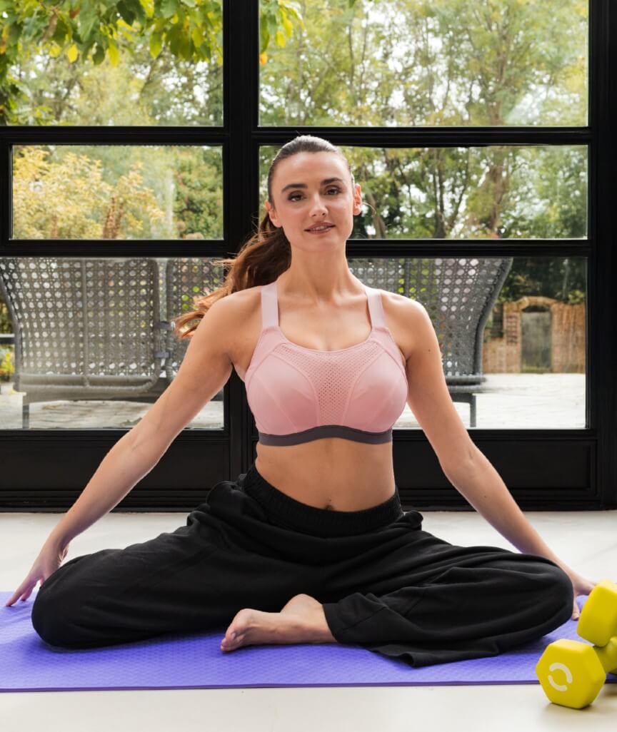 Curvy Kate Everymove Flexi-Wired Sports Bra - Blush/Charcoal