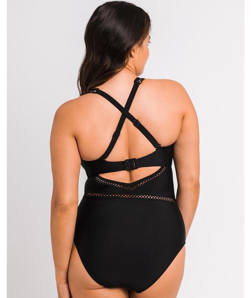 Curvy Kate First Class Plunge Swimsuit - Black Swim 