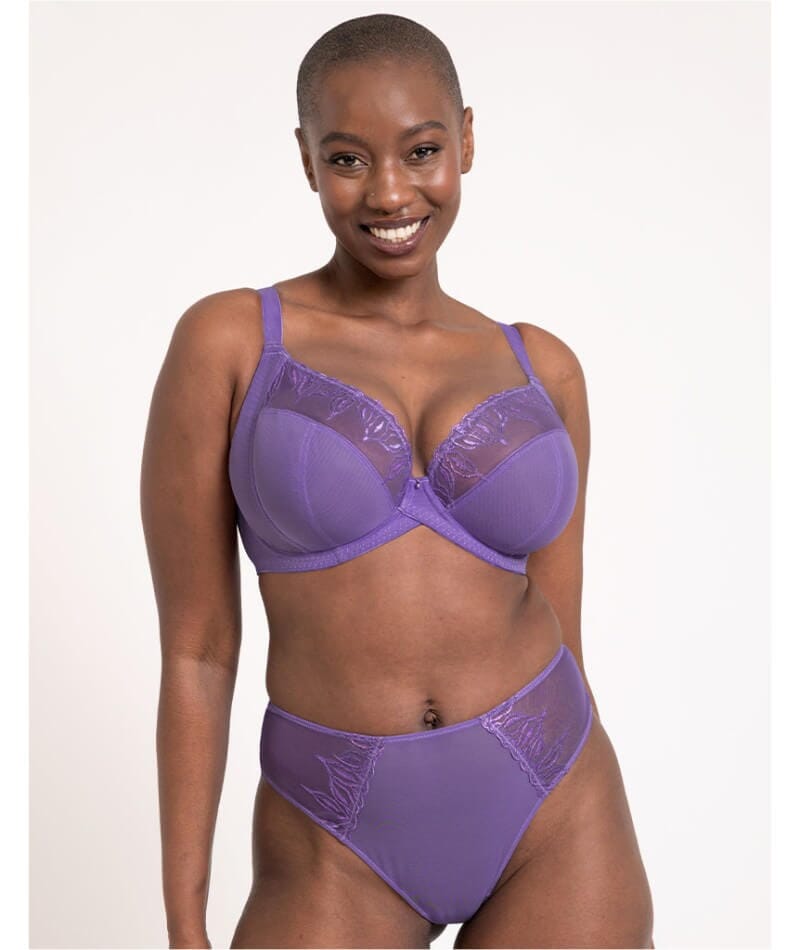 Curvy Kate Flare Full Plunge Side Support Multiway Bra - Amethyst Purple Bras 