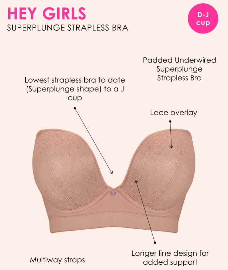 Curvy Kate Hey Girls Superplunge Strapless Bra - Latte Bras 