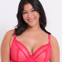 Curvy Kate Lifestyle Plunge Bra - Bright Pink