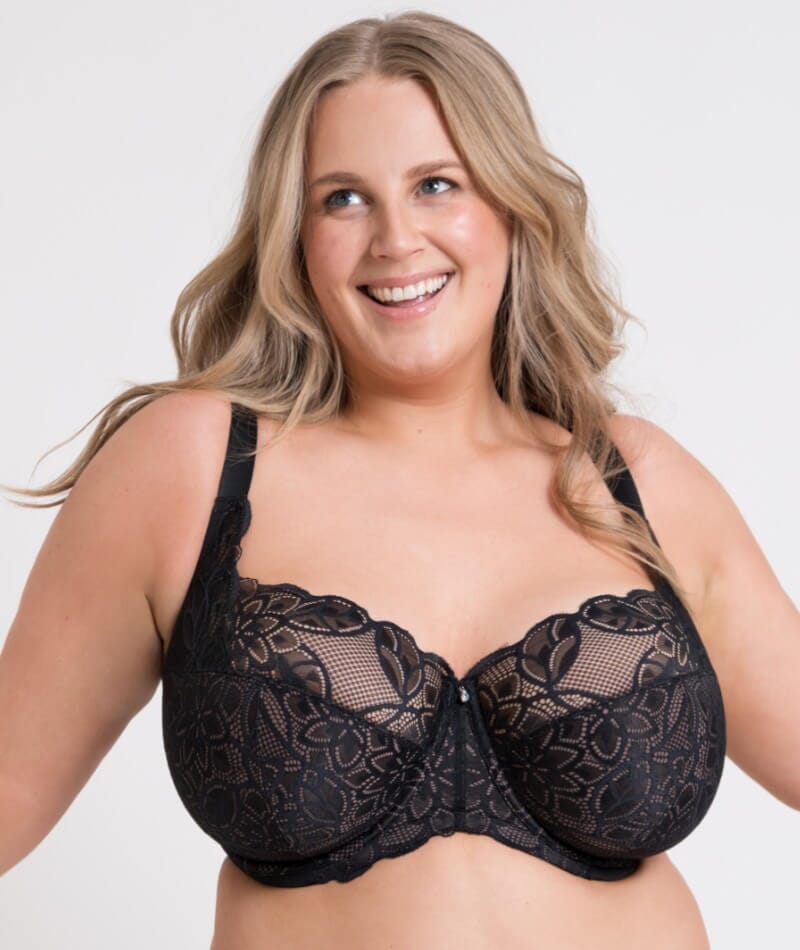 Curvy Kate Lovelace Full Cup Side Support Bra - Black/Taupe Bras 