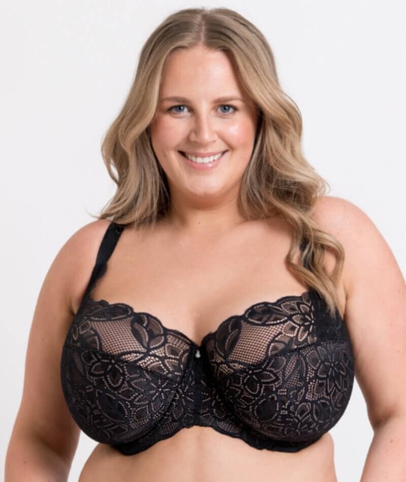 Curvy Kate Lovelace Full Cup Side Support Bra - Black/Taupe Bras 