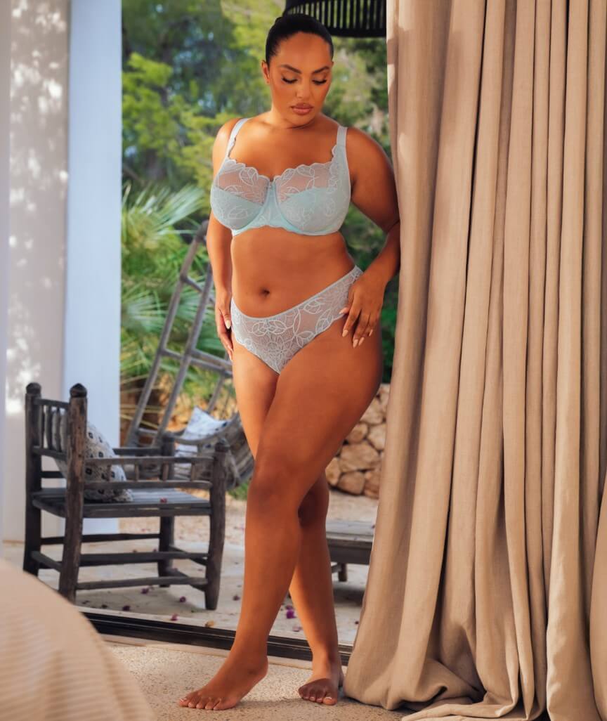 Curvy Kate Lovelace Brazilian Brief - Pale Mint