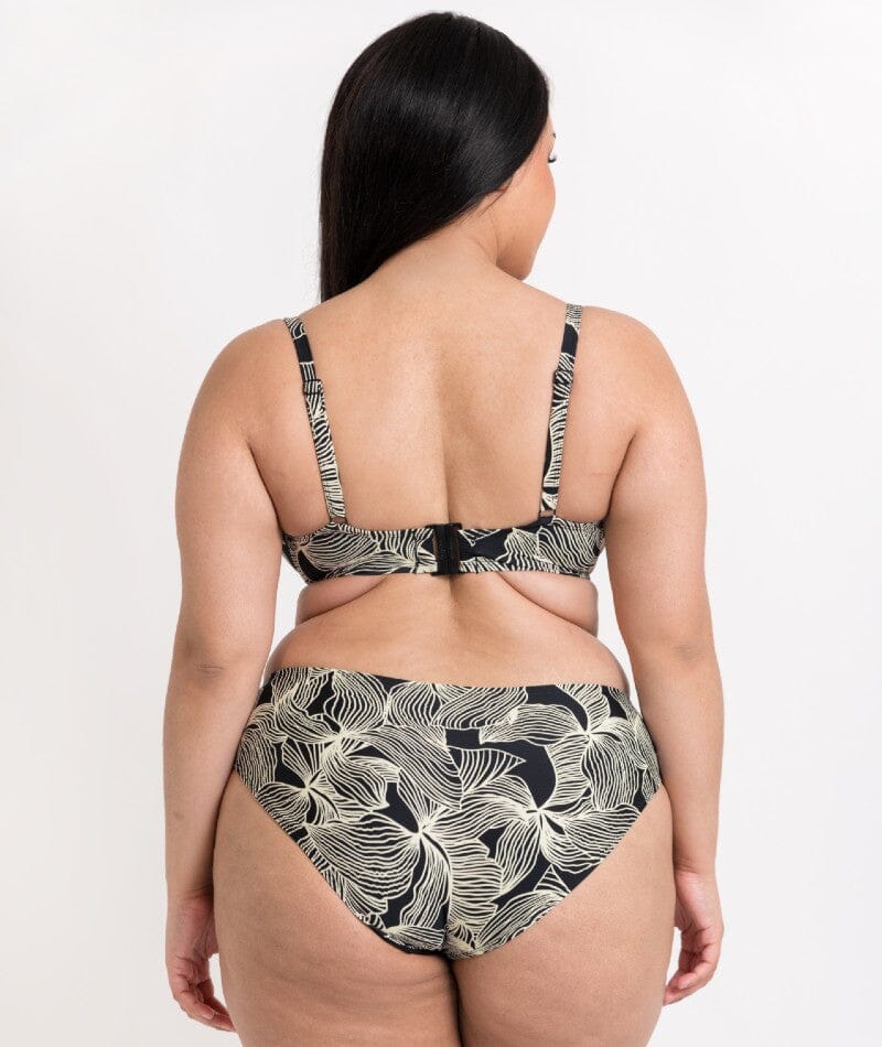 Curvy Kate Ripple Reef Classic Brief - Black Print Swim 
