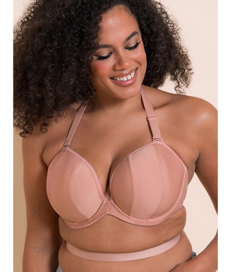 Curvy Kate Superhero Multiway Padded Plunge Bra - Latte Bras 