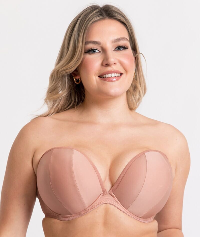Curvy Kate Superhero Multiway Padded Plunge Bra - Latte Bras 
