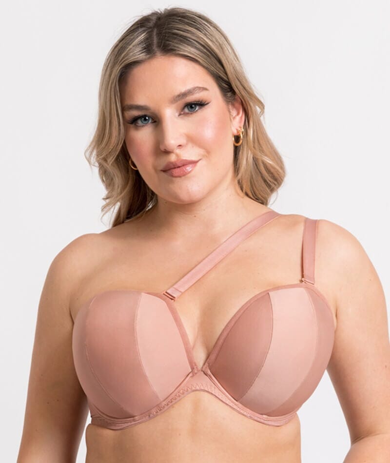 Curvy Kate Superhero Multiway Padded Plunge Bra - Latte Bras 